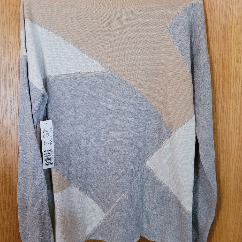 Tribal sweater, sz large, browns